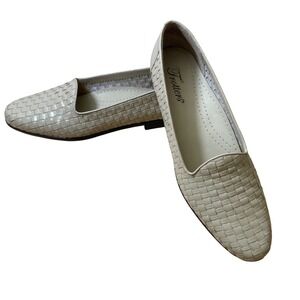 Trotters‎ Women's Beige Woven Leather Loafer Flats Size 8.5N